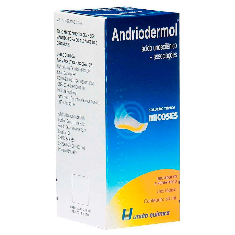Andriodermol União Química Solução 50ml