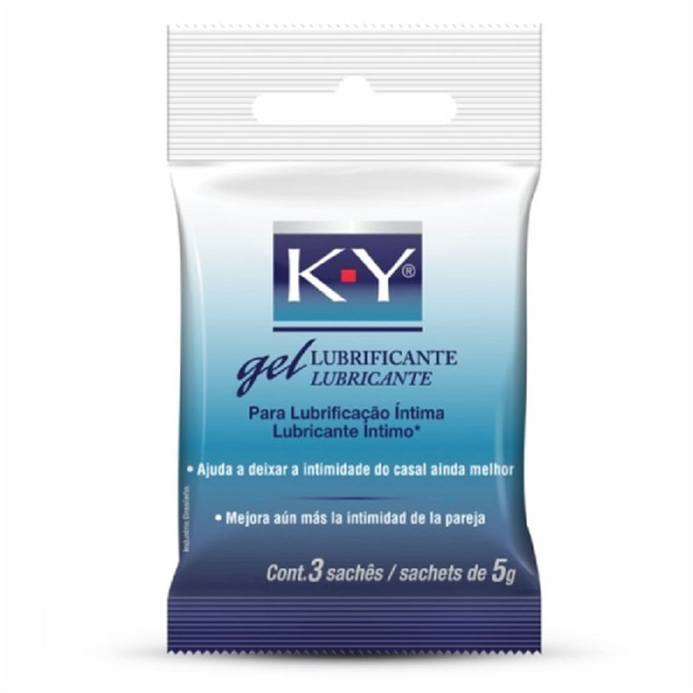 Gel Lubrificante Íntimo K-y 3 Sachês de 5g
