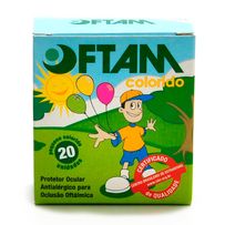 Protetor Ocular Coloridos Tamanho Pequeno Oftam 20 Unidades
