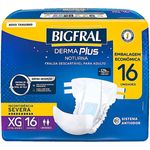 Fralda Adulto Bigfral Derma Plus Noturna XG 16 Unidades