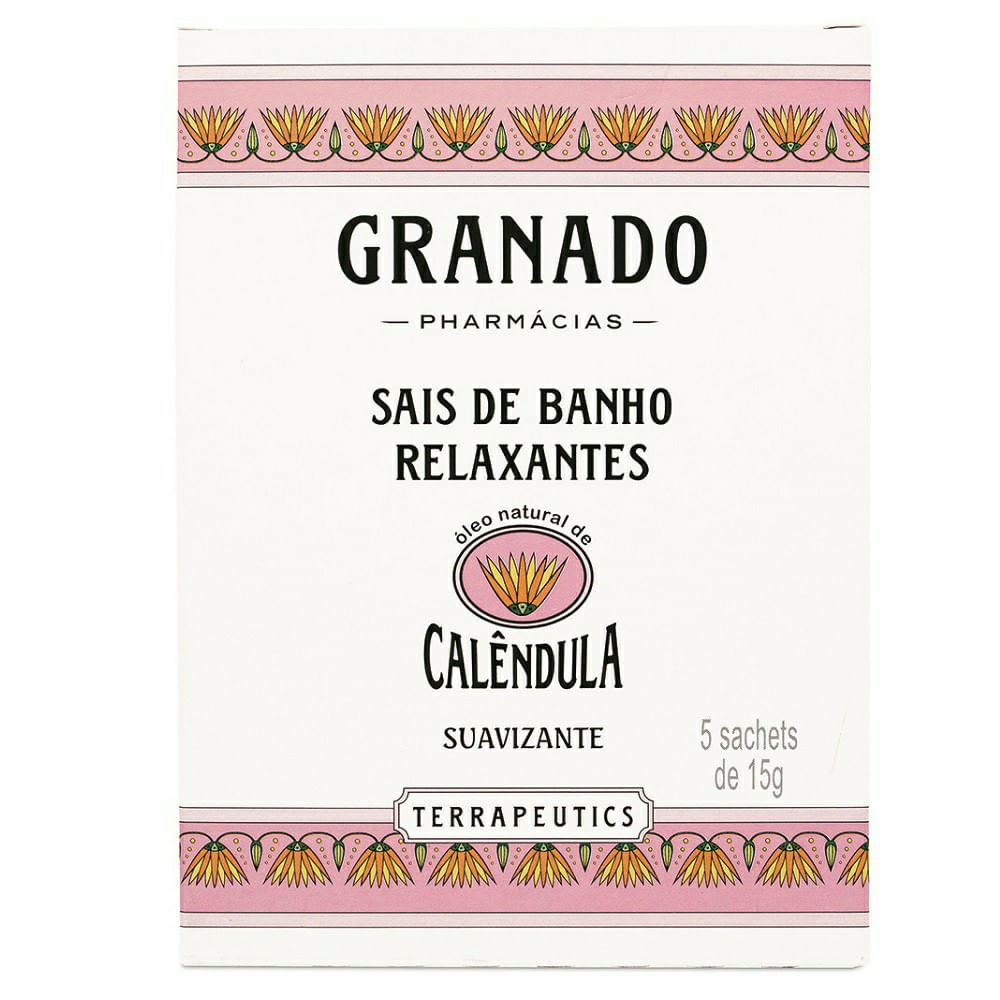 Sais de Banho Granado Relaxantes Calendula 5 Saches de 15g Cada