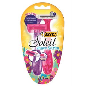 Aparelho De Depilar Bic Soleil Shave Trim 2 Unidades