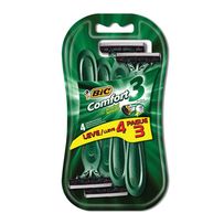 Aparelho de Barbear Bic Confort 3 Pele sensível Leve 4 Pague 3