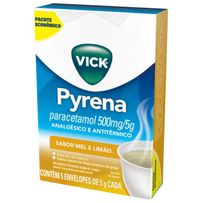 Vick Pyrena Sabor Mel E Limão 5 Envelopes de 5g