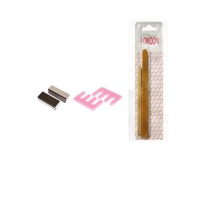 Kit Bloco polidor London Manicure + Separador + Lixas 6 unidades + Palitos 6 unidades