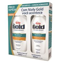 Kit Shampoo + Condicionador Niely Gold Pós Química