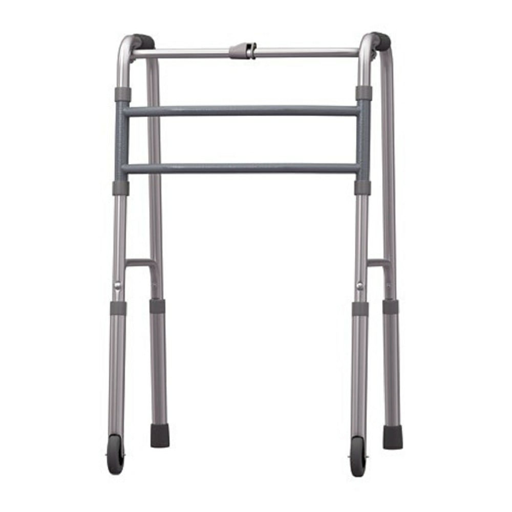 Andador Fixo Dobravel De Aluminio Com Rodas Bc1520 Mercur