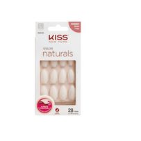 Unha Kiss Naturals Estileto Longo 28 Unidades