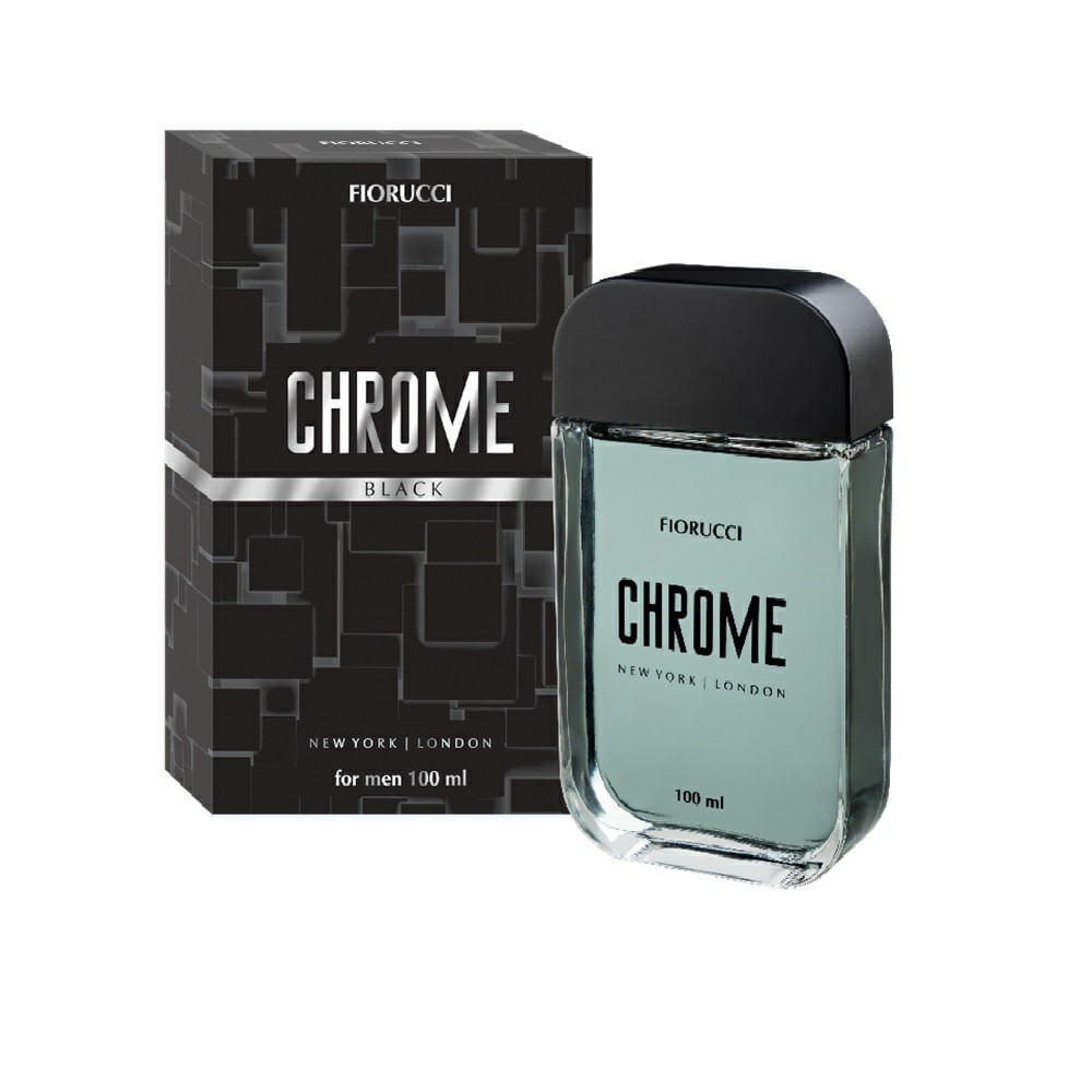 Fiorucci Chrome Black Deo Colônia Masculina 100ml