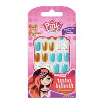 Unha Kiss New York Pink Infantil Sweetness 24 unidades