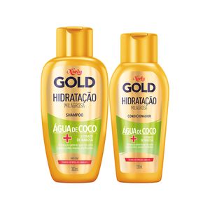 Kit Shampoo Niely Gold Água de Coco 300ml + Condicionador 200ml