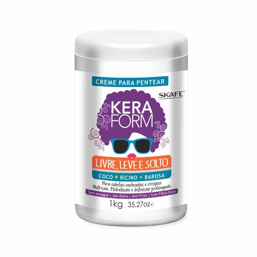 Creme para pentear Skafe Keraform Livre, Leve e Solto 1kg