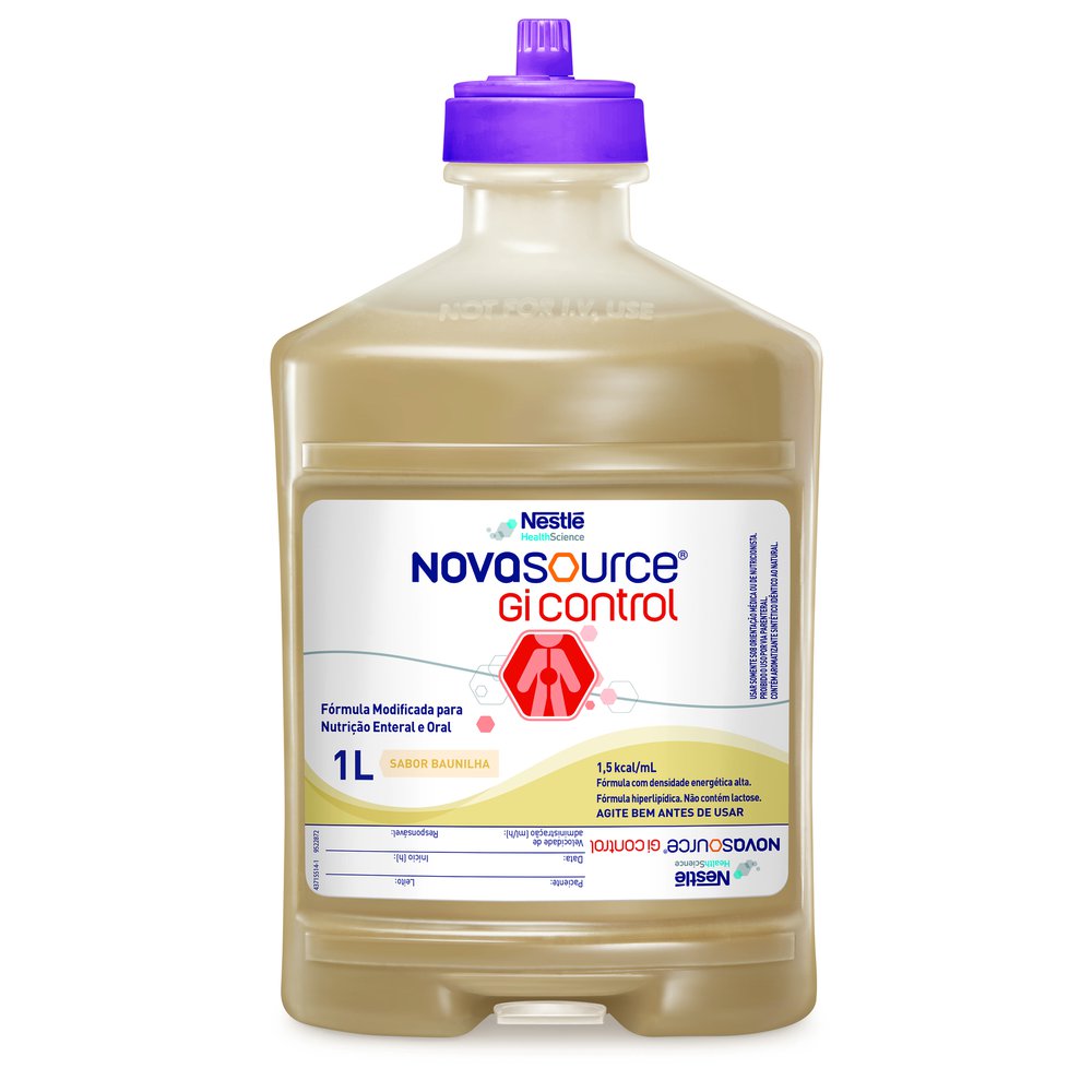 Nutrição Enteral Novasource Gi Nestlé Baunilha Sistema Fechado 1l