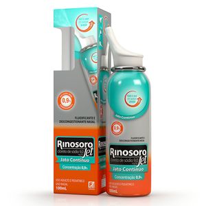 Descongestionante Nasal Rinosoro Jet 0,9% Farmasa 100ml - Solução Nasal