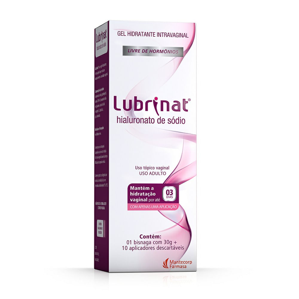 Gel Intravaginal Lubrinat com 1 Bisnaga de 30g + 10 Aplicadores Descartavéis