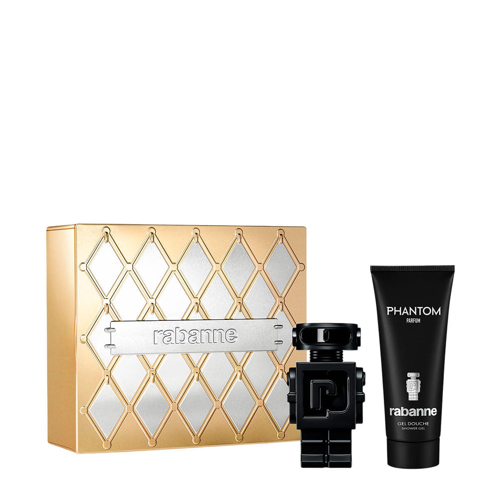 Kit Rabanne Phantom Masculino - Parfum 50ml + Shower Gel 100ml