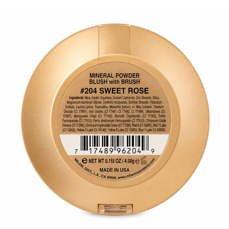 Milani Mineral Powder Blush Sweet Rose 204 - Blush Mineral 4,25g
