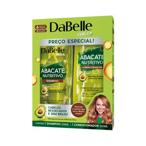 Kit Dabelle Hair Abacate Nutritivo Shampoo 250ml + Condicionador 200ml