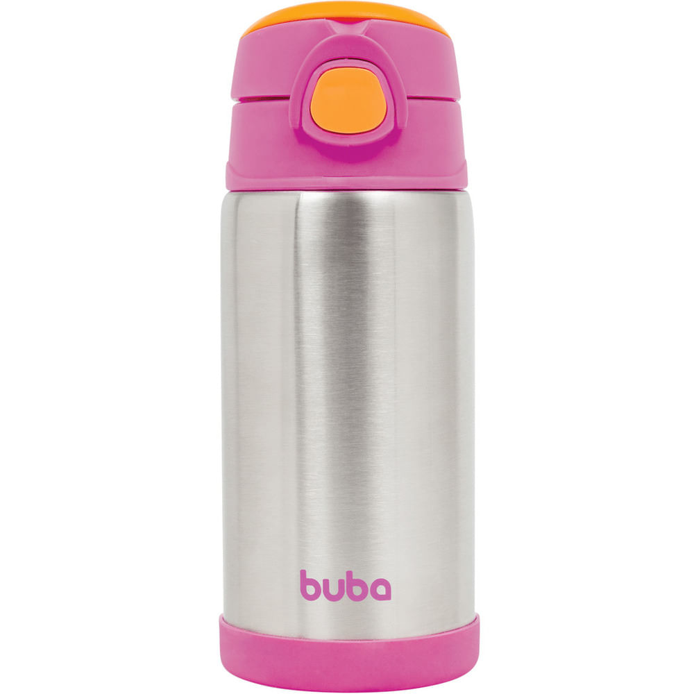 Garrafa Térmica Buba Parede Dupla Rosa 400ml