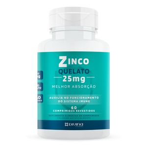 Zinco Quelato 25mg Divina 60 Comprimidos