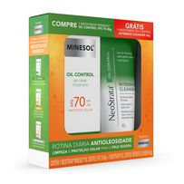 Protetor Solar Minesol Oil Control FPS 70 40g + Gel de Limpeza Neostrata Oil Control Intensive Cleanser 60g