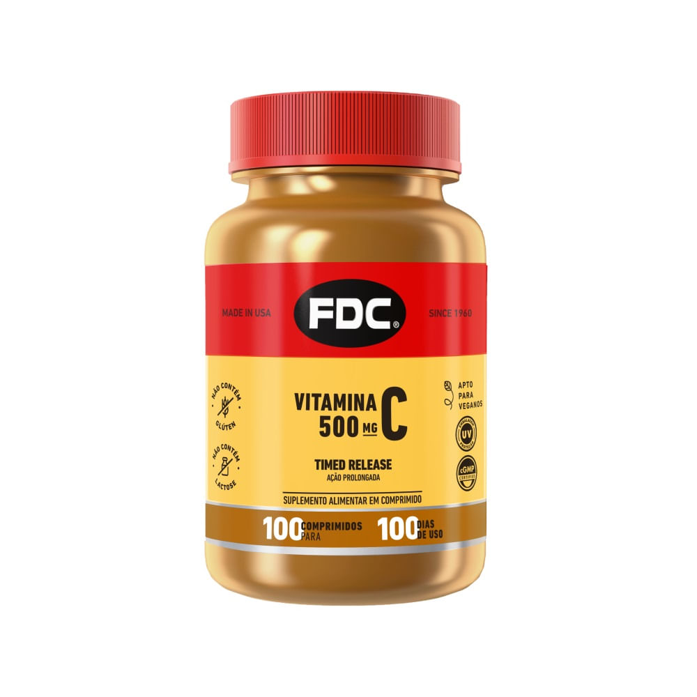 Vitamina C FDC Ação Prolongada 500mg 100 Comprimidos