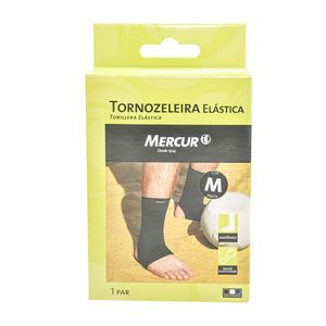 Tornozeleira Elastica Tamanho Medio Cor Preta