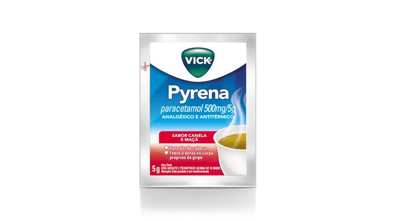 Ch para Gripe Vick Pyrena Sabor Ma e Canela 500mg Drogaria