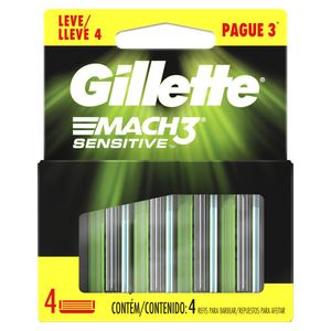 Leve 4 Pague 3 Unidades Carga Gillette Mach3 Sensitive