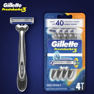 Aparelho De Barbear Descartável Gillette Prestobarba3 4 Unidades