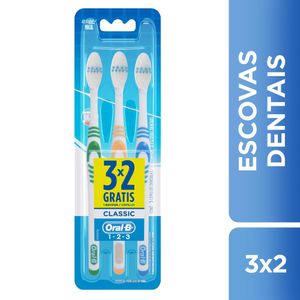 Escova Dental Oral-b Classic 1.2.3 3 Unidades