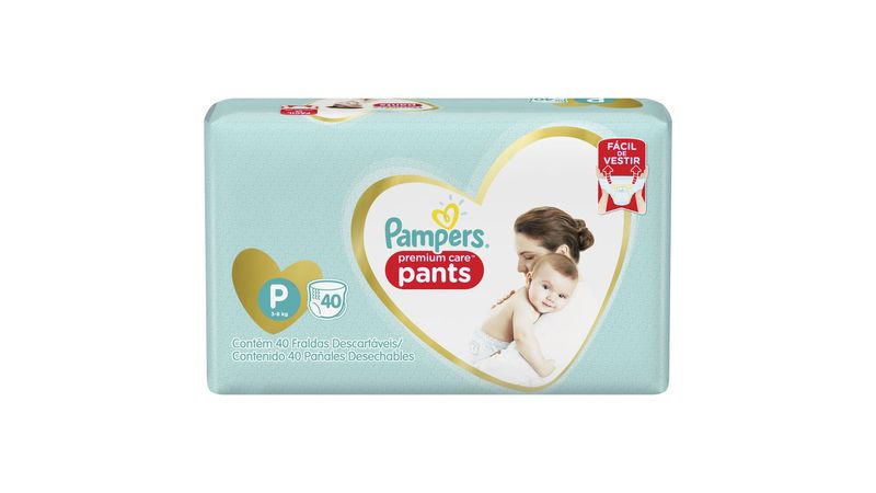 Fralda Pampers Premium Care Pants P 40 unidades - Drogaria Venancio