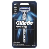 Aparelho De Barbear Gillette Mach3 Turbo Aloe Sensitive