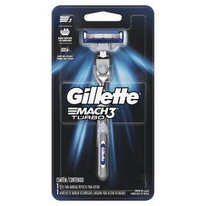 Aparelho De Barbear Gillette Mach3 Turbo Aloe Sensitive
