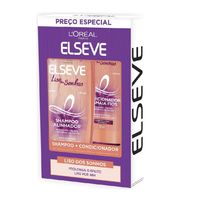 Shampoo Elseve Liso Dos Sonhos 375ml Alinhador + Condicionador Elseve Liso Dos Sonhos Alinhador 170ml