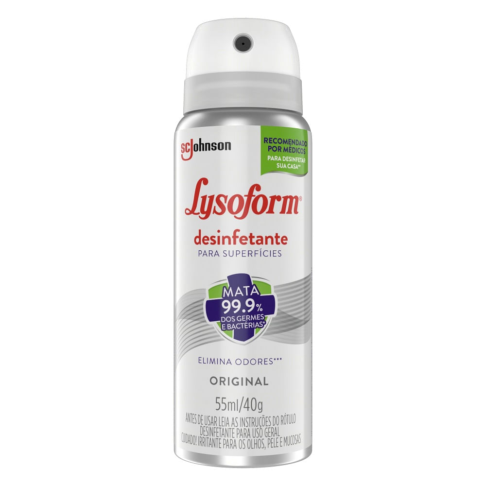Desinfetante Para Superfícies Lysoform Original Aerosol 55ml