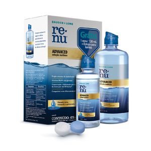 Kit Renu Advanced Solução Multiuso 355ml+ Renu 120ml+ Estojo para lentes