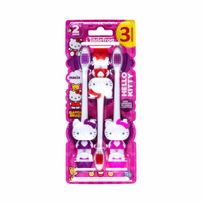 Escova dental Jade Frog Hello Kitty 3D Mac 3 unidades