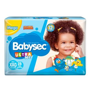 Fralda BabySec Galinha Pintadinha Ultra Sec Mega XXG 28 unidades