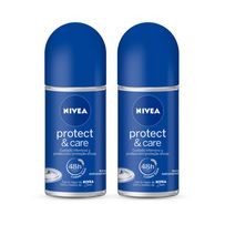 Kit Desodorante Nivea Roll-on Protect & Care 2 Unidades