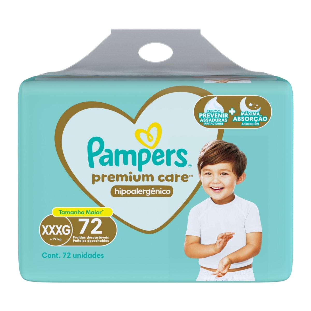 Fralda Pampers Premium Care XXXG 72 Unidades