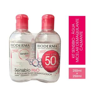 Água Micelar Bioderma Sensibio H2o Dermatológica Calmante 250ml 2 unidades
