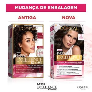 Tintura Loreal Imédia Excellence 3 - Castanho Escuro