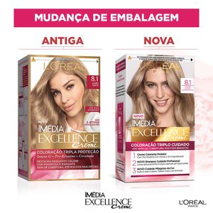 Tintura Loreal Imédia Excellence 8.1 - Louro Sueco