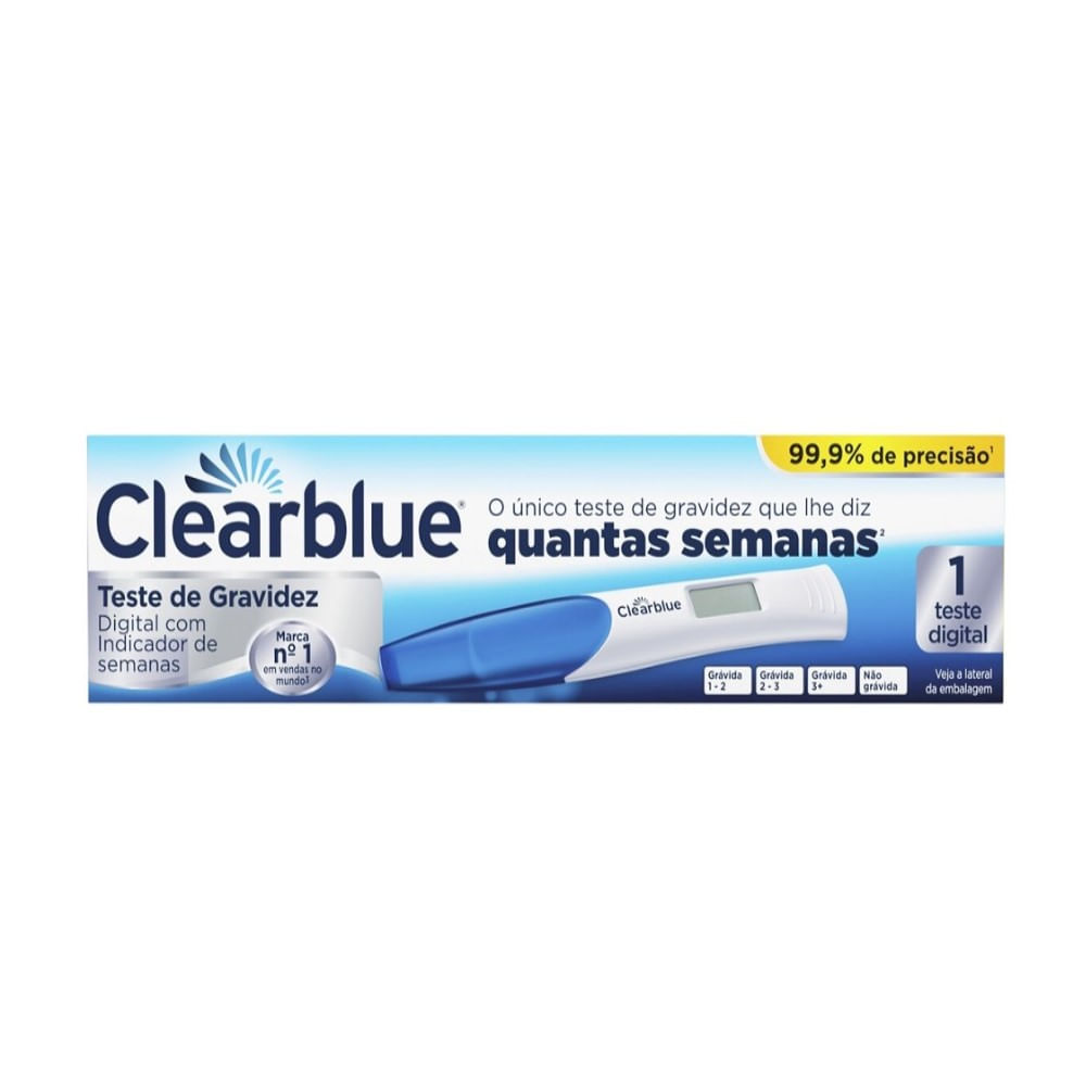 Teste De Gravidez Clearblue Digital Com Indicador de Semanas 1 Unidade