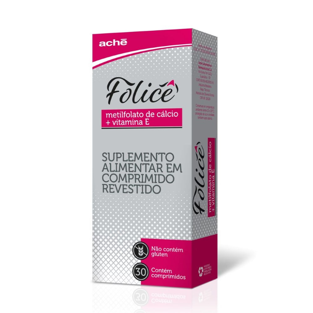 Suplemento Alimentar Folice 30 Comprimidos