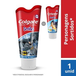Gel dental Colgate Smiles Batman e Mulher Maravilha 100g