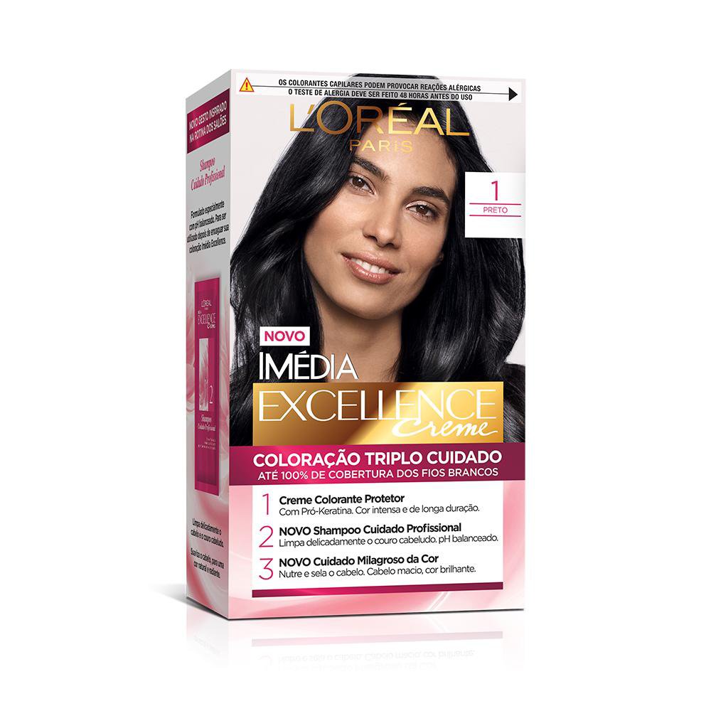 Tintura Loreal Imédia Excellence 1.0 - Preto
