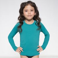 Camiseta Uvpro Manga Longa Infantil Verde FolhaTamanho 6