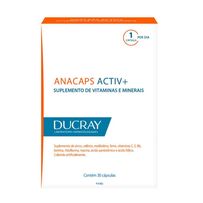 Suplemento De Vitaminas E Minerais Ducray Anacaps Activ+ 30 Cápsulas